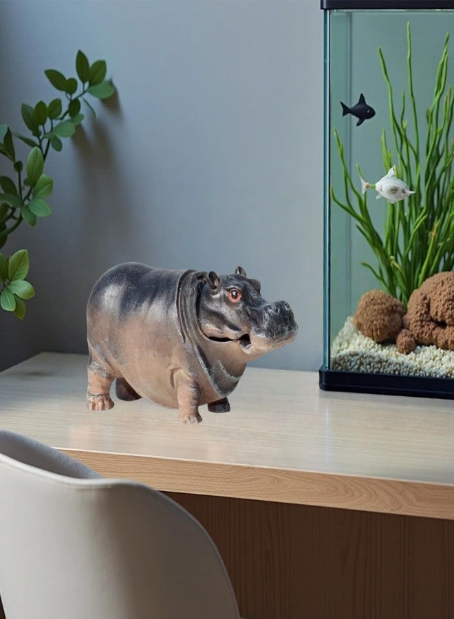 Nicoc Fish Tank Bubbler Decorations, Creative Hippo Aquarium Bubbler Decorations, Aquarium Bubbler Stone, Aquarium Resin Ornament Decorations (Hippo) - Image 4